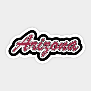 Football Fan of Arizona Red White Black on White Sticker